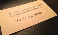 Find your voice